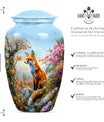 Classic 10-inch fox urn, a funeral cremation urn for women