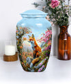 Classic 10-inch fox urn, a funeral cremation urn for women