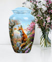 Classic 10-inch fox urn, a funeral cremation urn for women