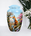 Classic 10-inch fox urn, a funeral cremation urn for women