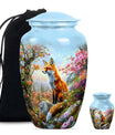 Classic 10-inch fox urn, a funeral cremation urn for women