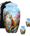 Classic 10-inch fox urn, a funeral cremation urn for women