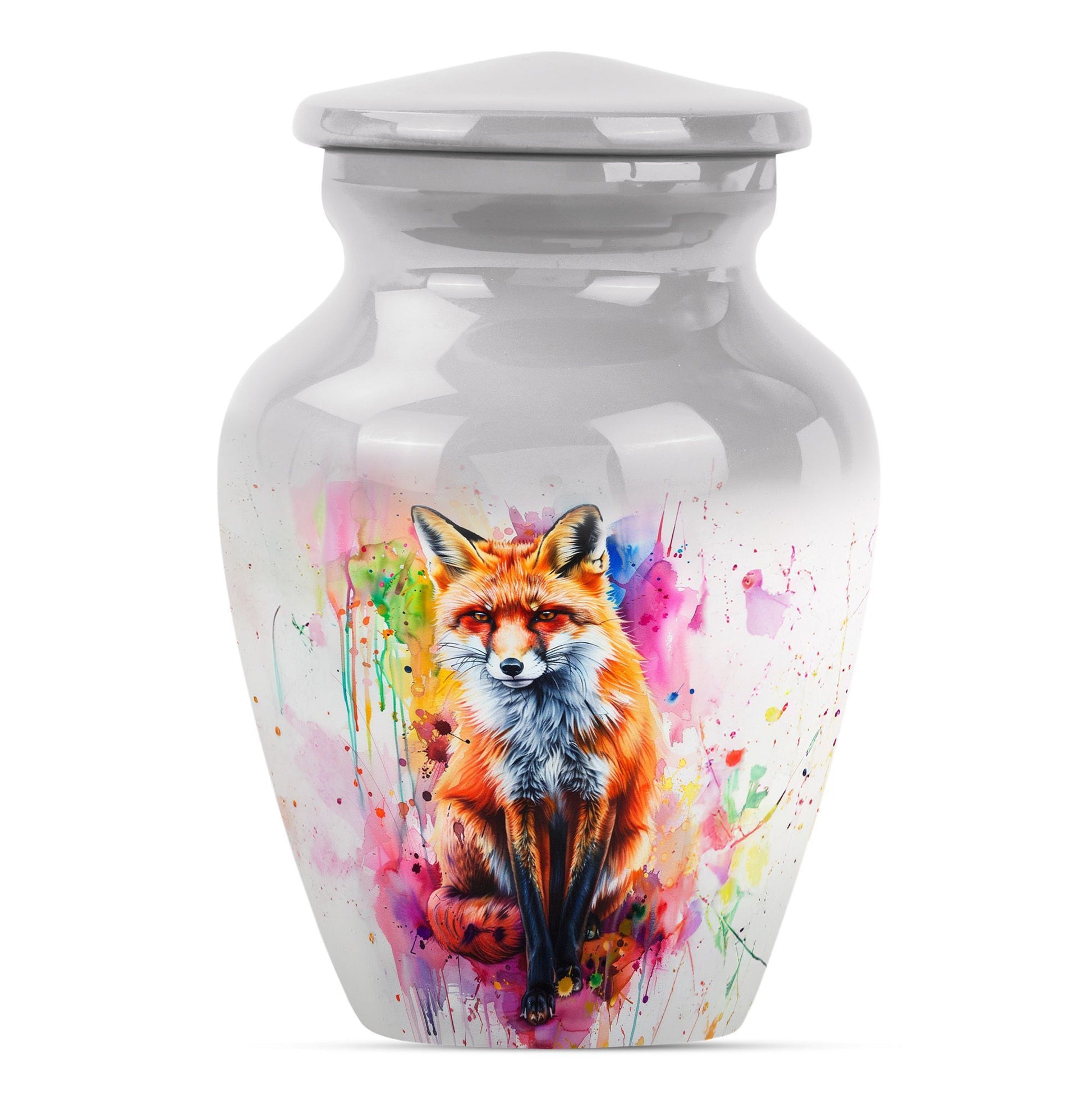 10-inch classic fox urn, butterfly themed