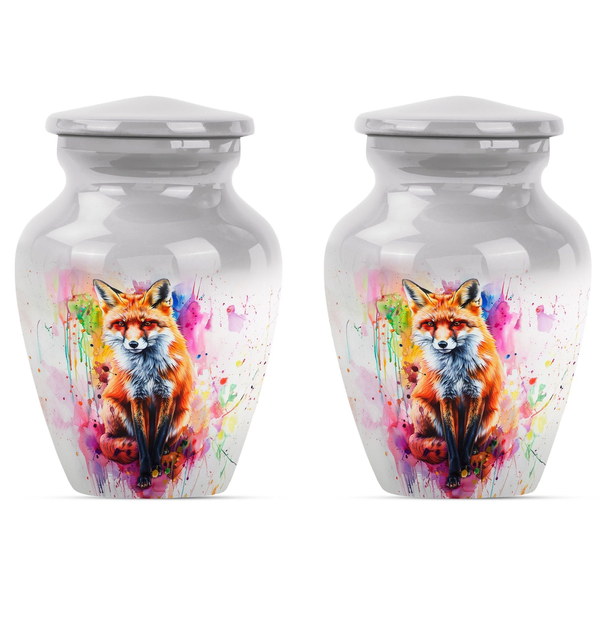 10-inch classic fox urn, butterfly themed