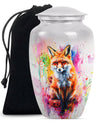 10-inch classic fox urn, butterfly themed