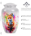 10-inch classic fox urn, butterfly themed