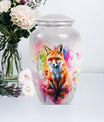 10-inch classic fox urn, butterfly themed