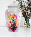 10-inch classic fox urn, butterfly themed