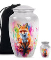 10-inch classic fox urn, butterfly themed