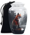  fox urn, butterfly-themed, funeral decorative urn 