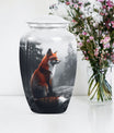  fox urn, butterfly-themed, funeral decorative urn 