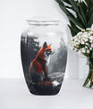  fox urn, butterfly-themed, funeral decorative urn 