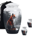  fox urn, butterfly-themed, funeral decorative urn 