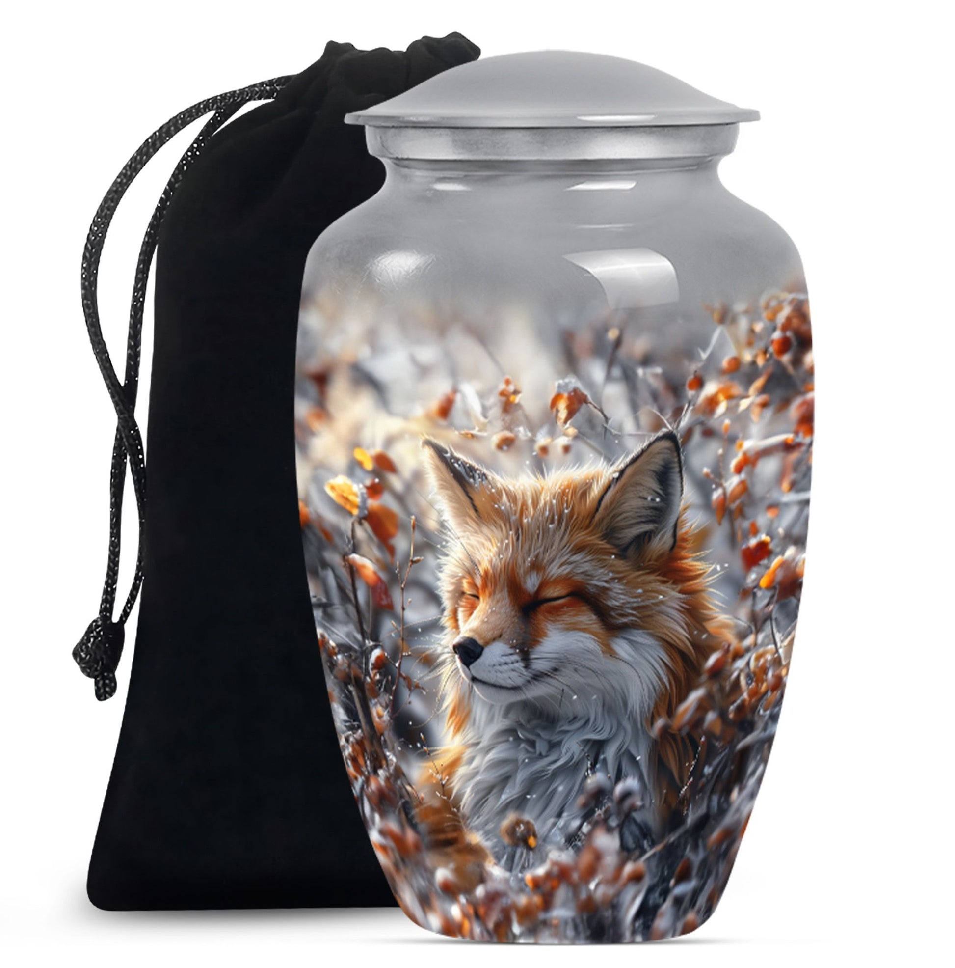  Fox Urn with Butterfly Theme for Adult Human Ashes