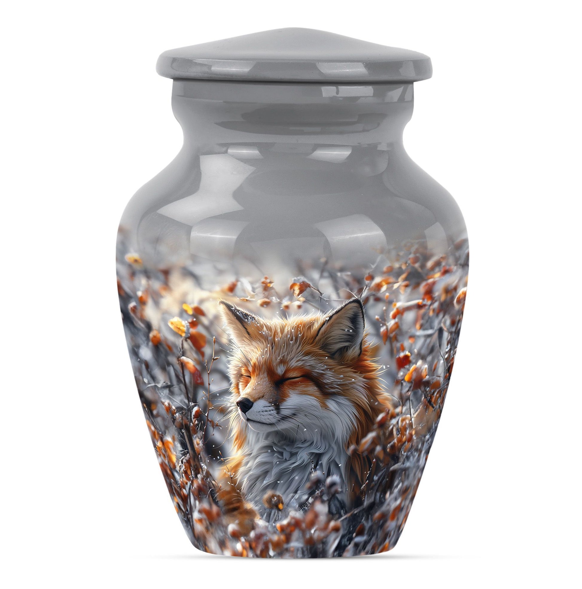  Fox Urn with Butterfly Theme for Adult Human Ashes