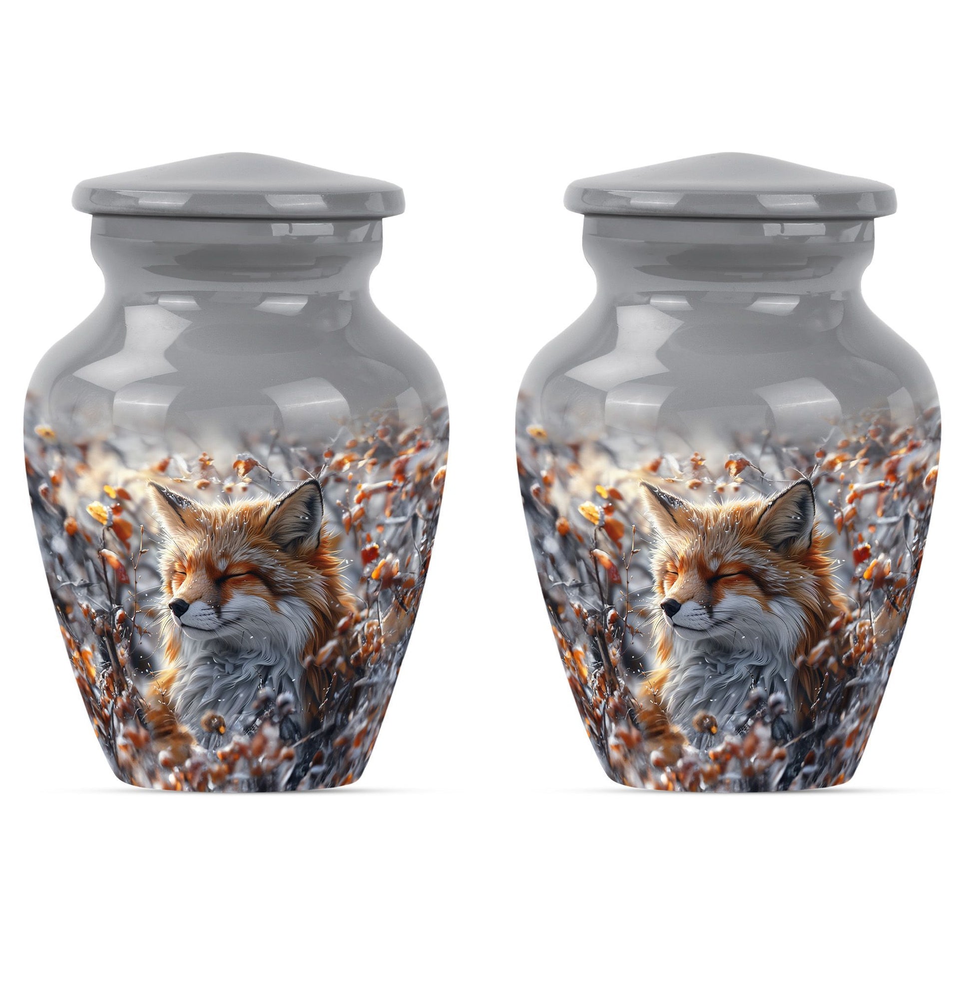  Fox Urn with Butterfly Theme for Adult Human Ashes