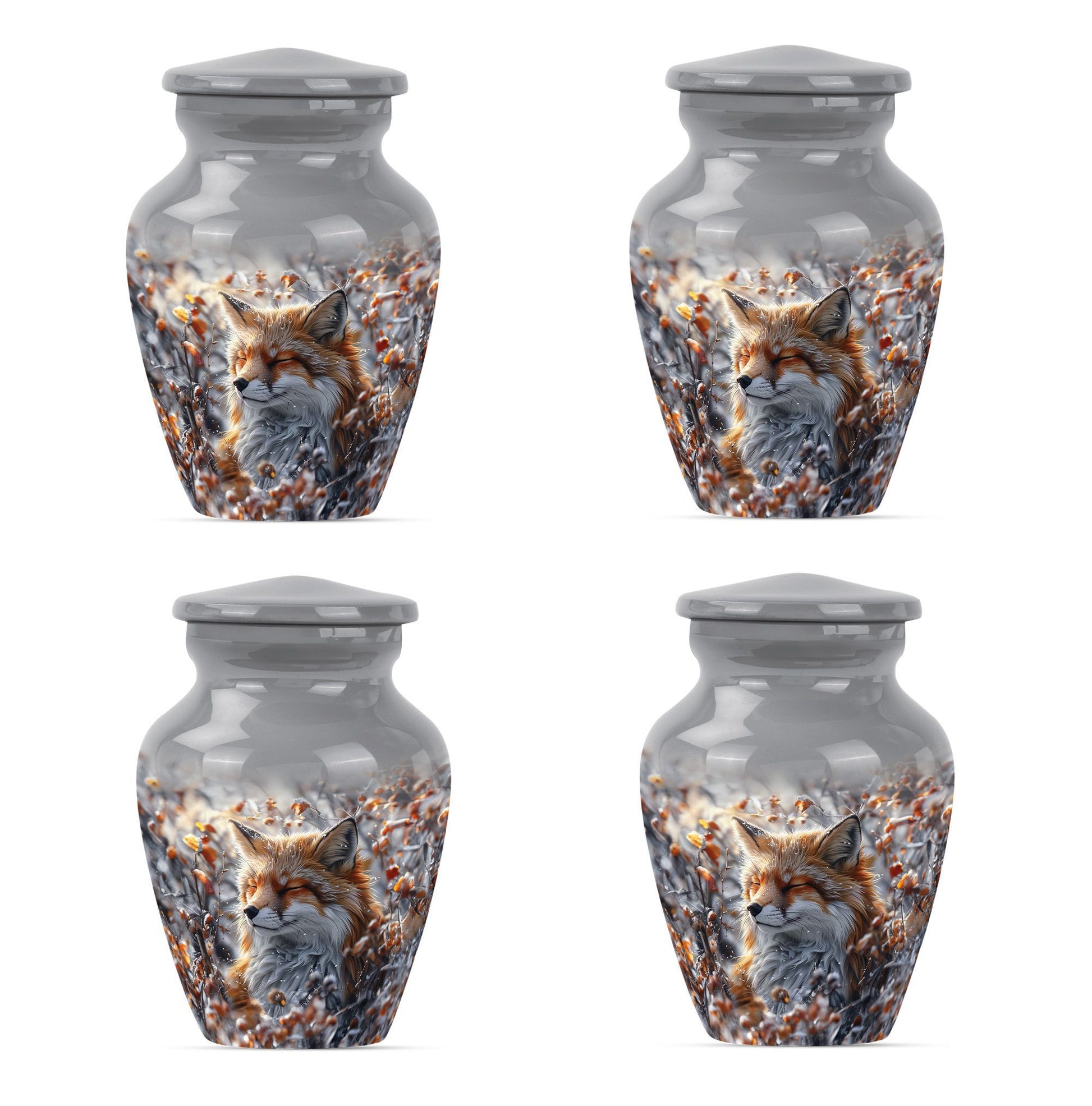  Fox Urn with Butterfly Theme for Adult Human Ashes