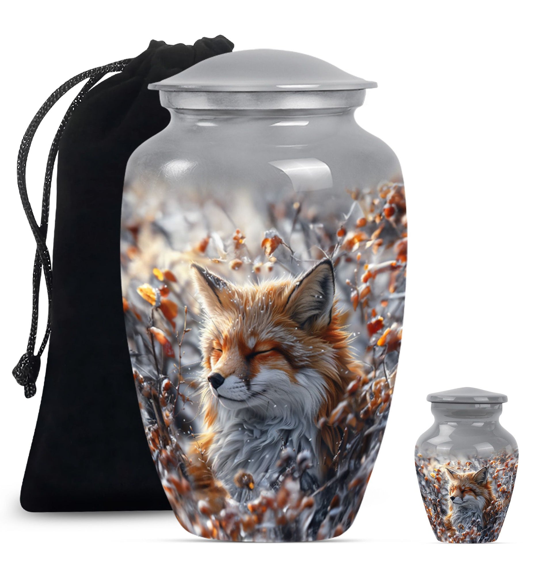  Fox Urn with Butterfly Theme for Adult Human Ashes