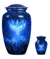 Cross Theme Large Urn With 1 Keepsake Urn