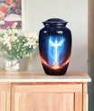 10-inch classic urn with aurora borealis theme.