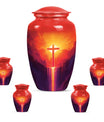 10-inch Classic Cross Urn for memorial burial.