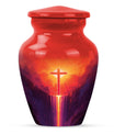 10-inch Classic Cross Urn for memorial burial.