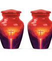 10-inch Classic Cross Urn for memorial burial.