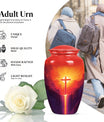 10-inch Classic Cross Urn for memorial burial.