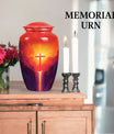 10-inch Classic Cross Urn for memorial burial.