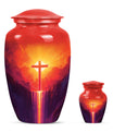 10-inch Classic Cross Urn for memorial burial.