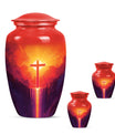 10-inch Classic Cross Urn for memorial burial.