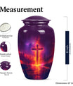 10-inch cremation urn for adult male, Aurora Borealis theme