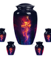 10-inch Classic Cross Urn in Aurora Borealis