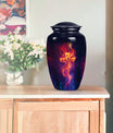 10-inch Classic Cross Urn in Aurora Borealis