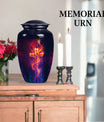 10-inch Classic Cross Urn in Aurora Borealis