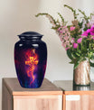 10-inch Classic Cross Urn in Aurora Borealis