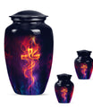 10-inch Classic Cross Urn in Aurora Borealis