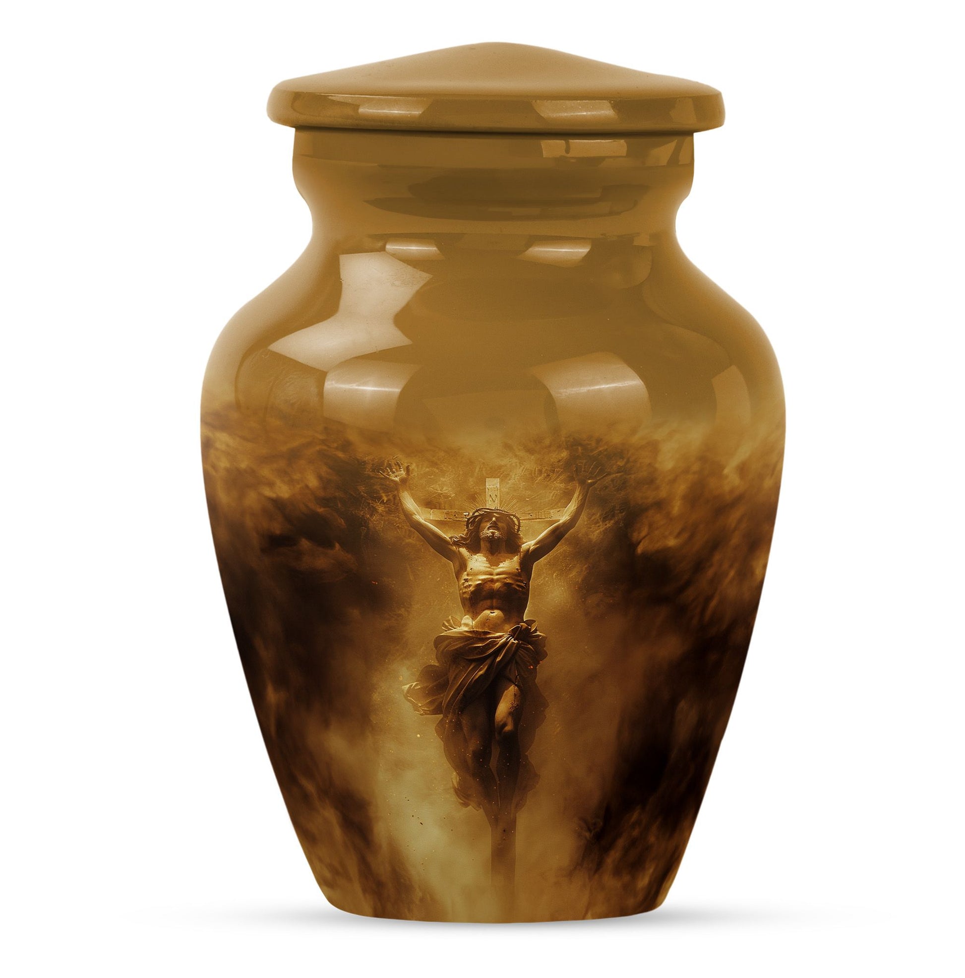 Classic 10 inch cross urn.