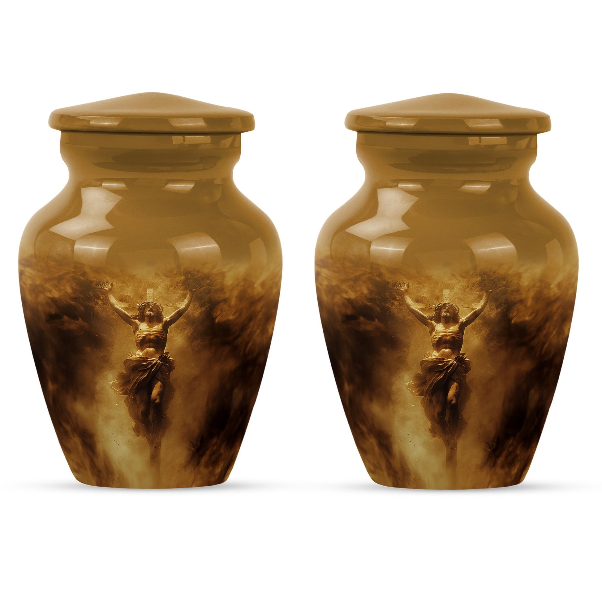 Classic 10 inch cross urn.