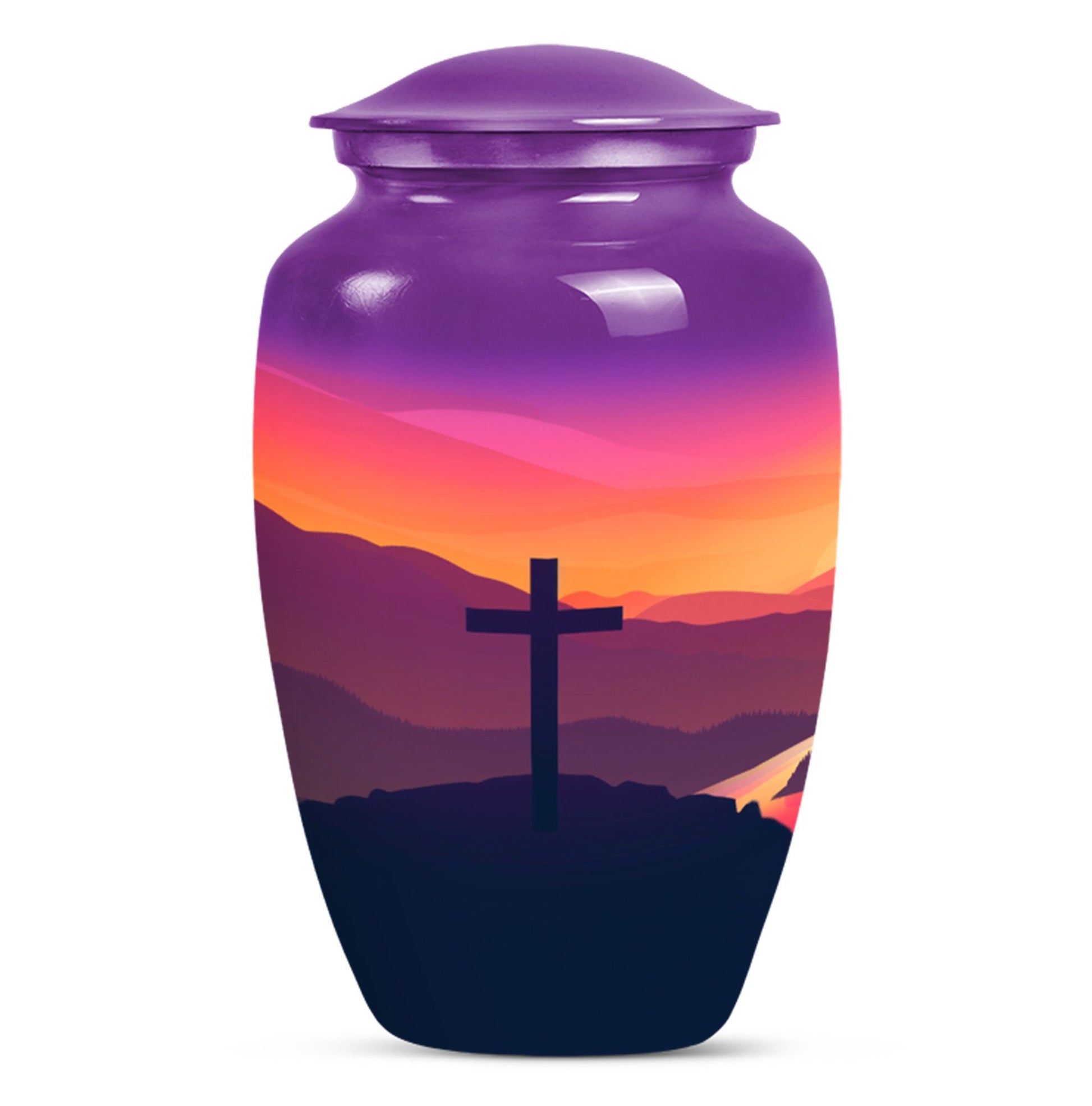 10-inch memorial cross urn in classic design for dad.