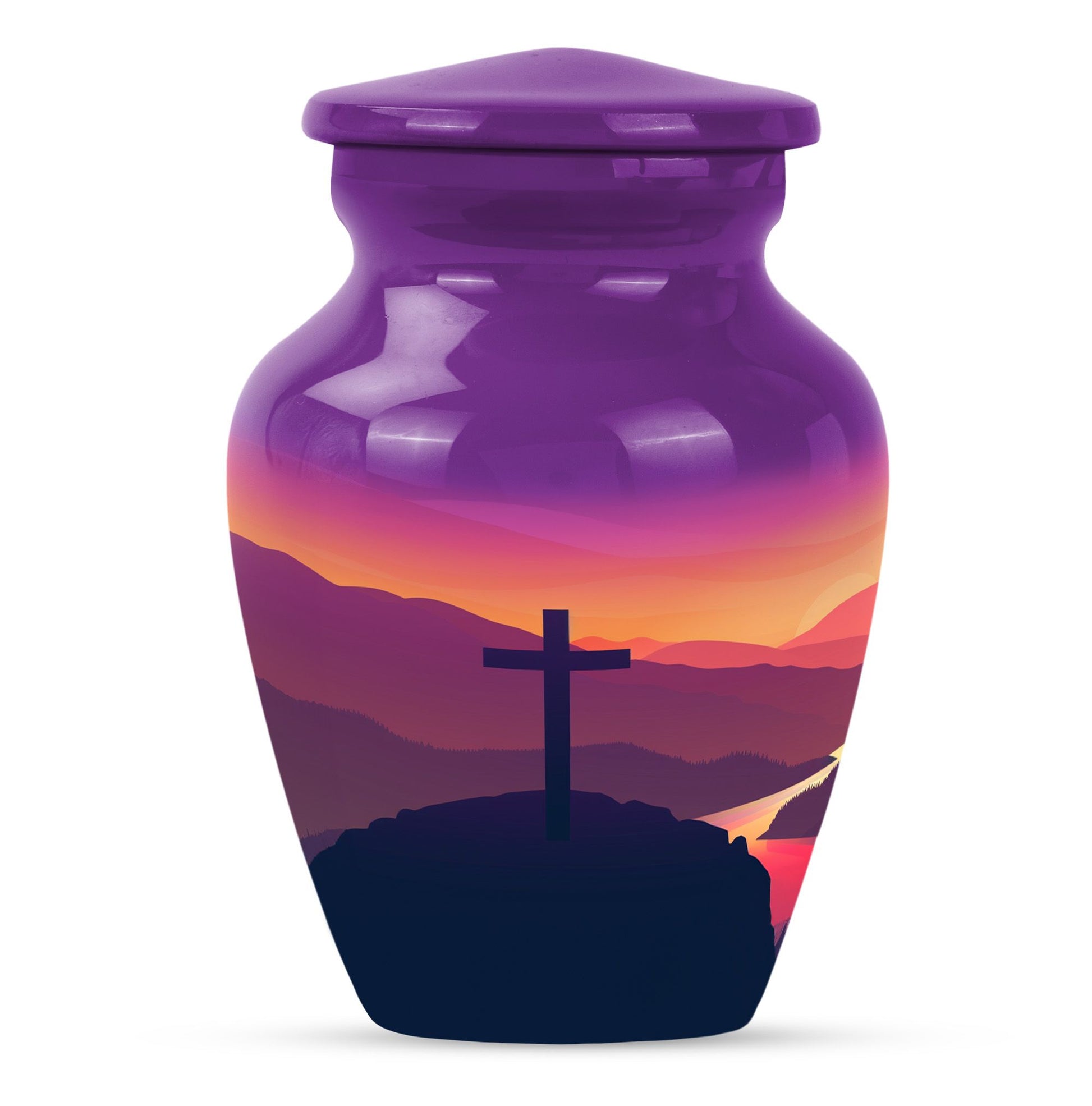 10-inch memorial cross urn in classic design for dad.