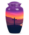 10-inch memorial cross urn in classic design for dad.