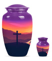 10-inch memorial cross urn in classic design for dad.