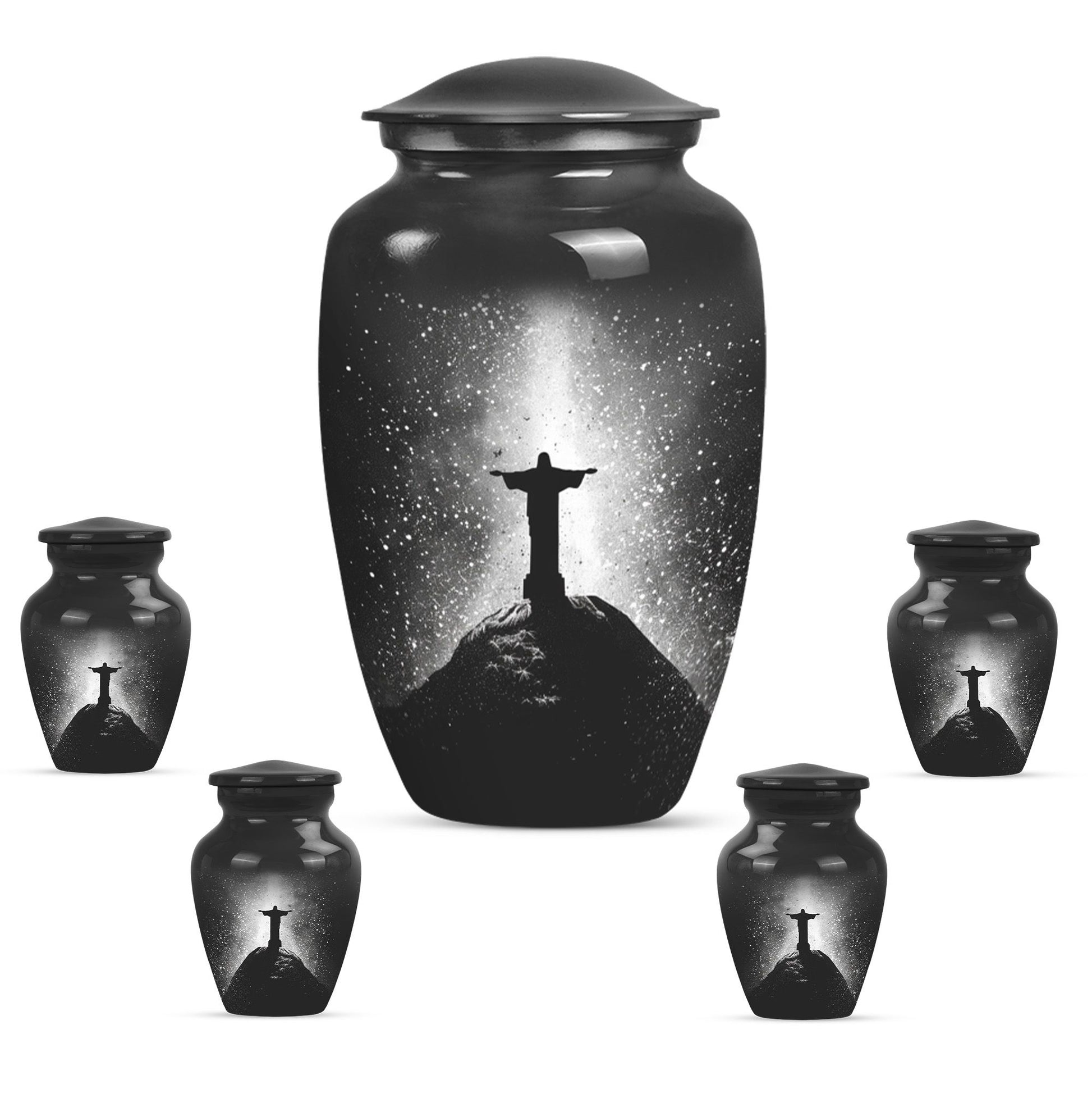 Classic 10-inch Gramophone themed cross urn