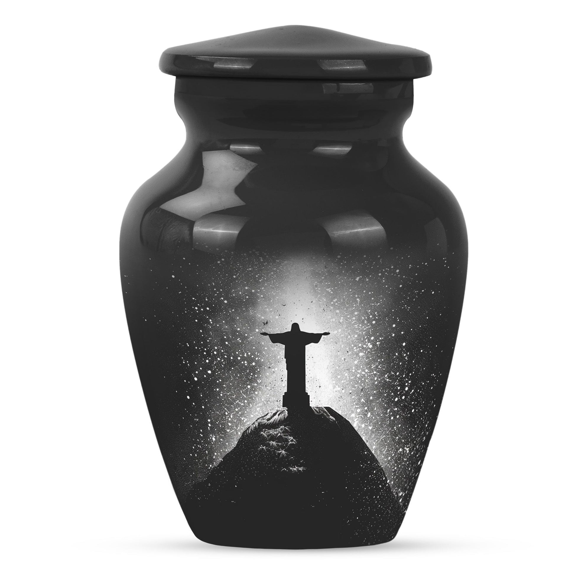 Classic 10-inch Gramophone themed cross urn