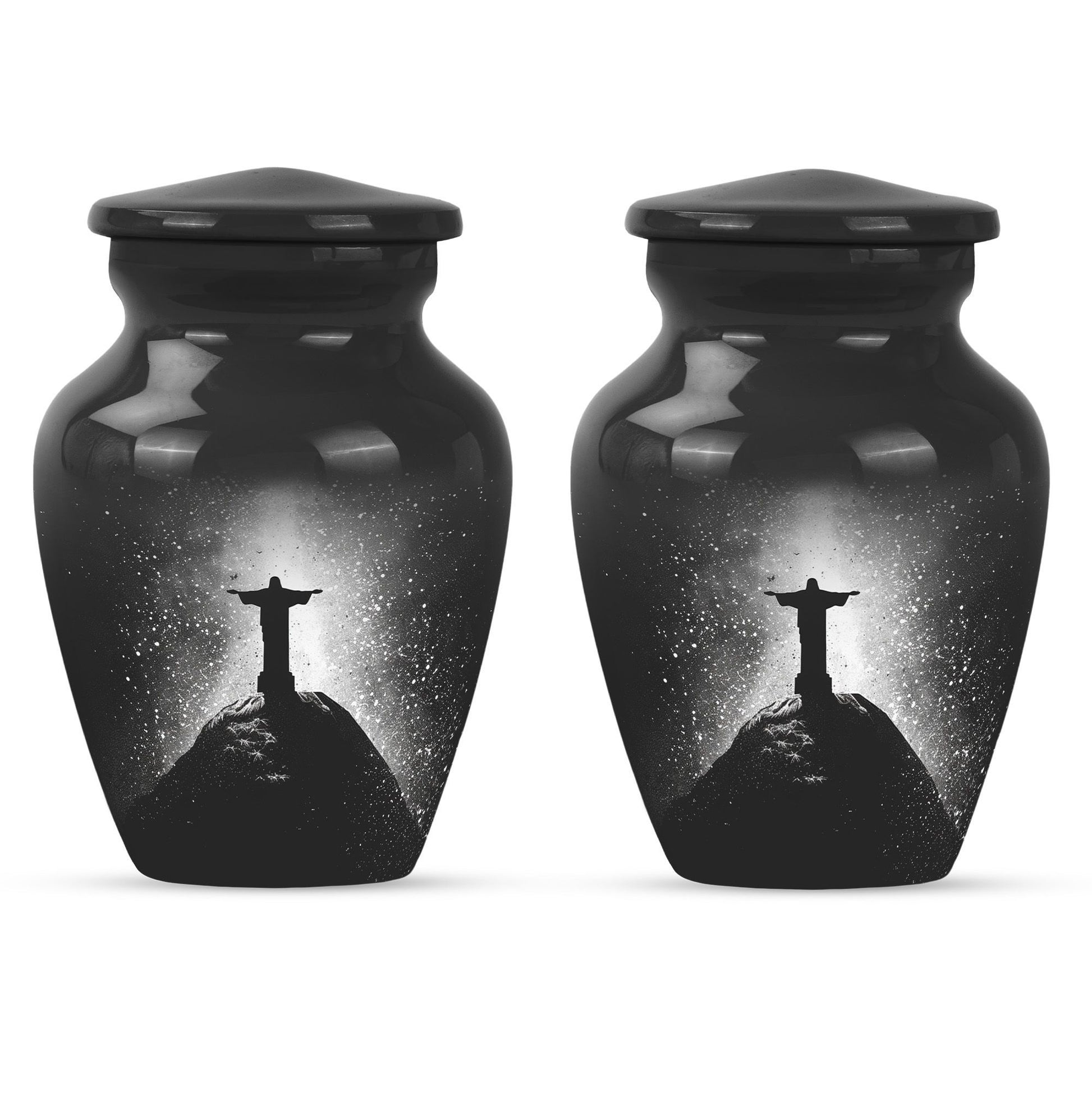 Classic 10-inch Gramophone themed cross urn