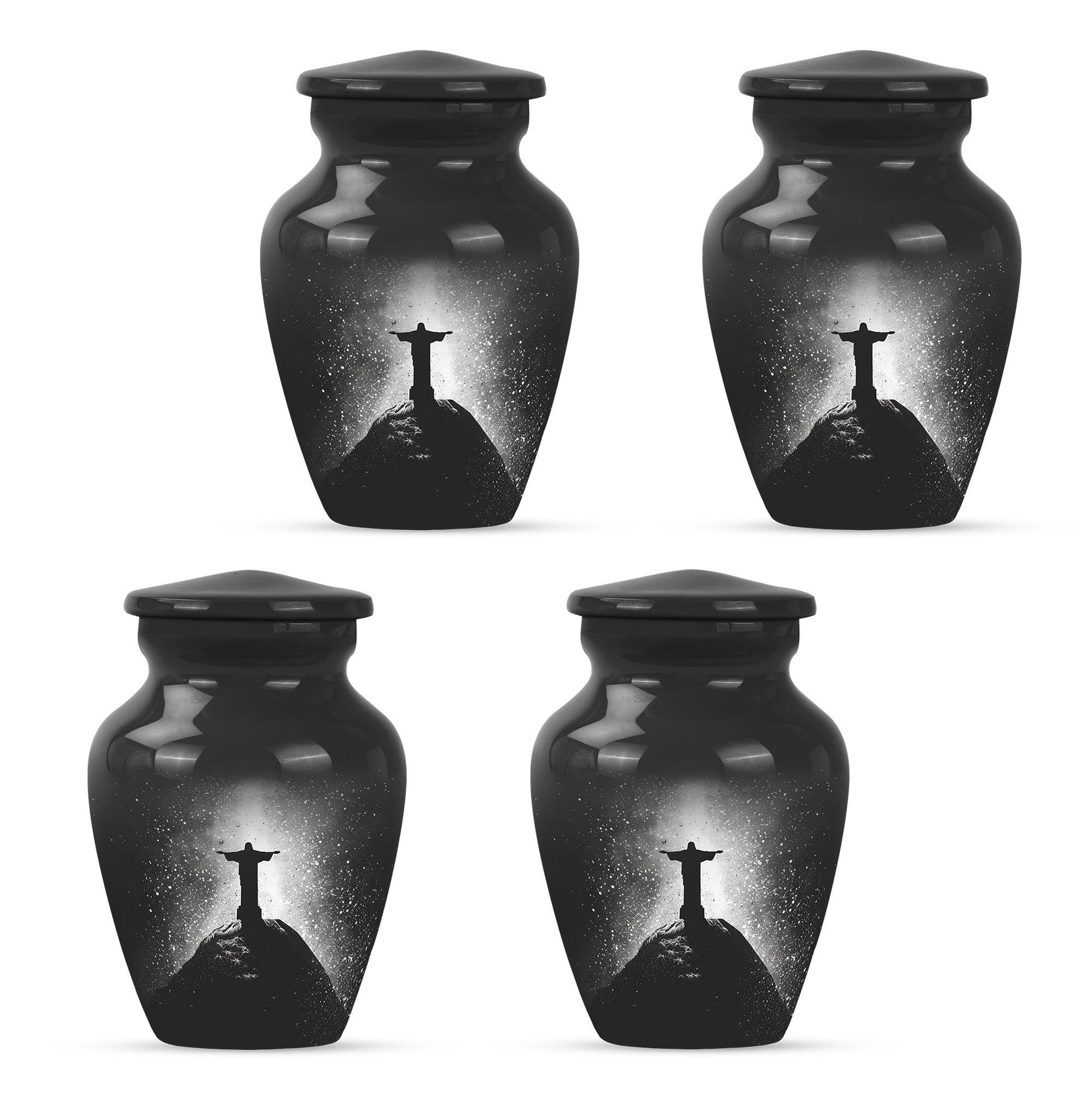 Classic 10-inch Gramophone themed cross urn