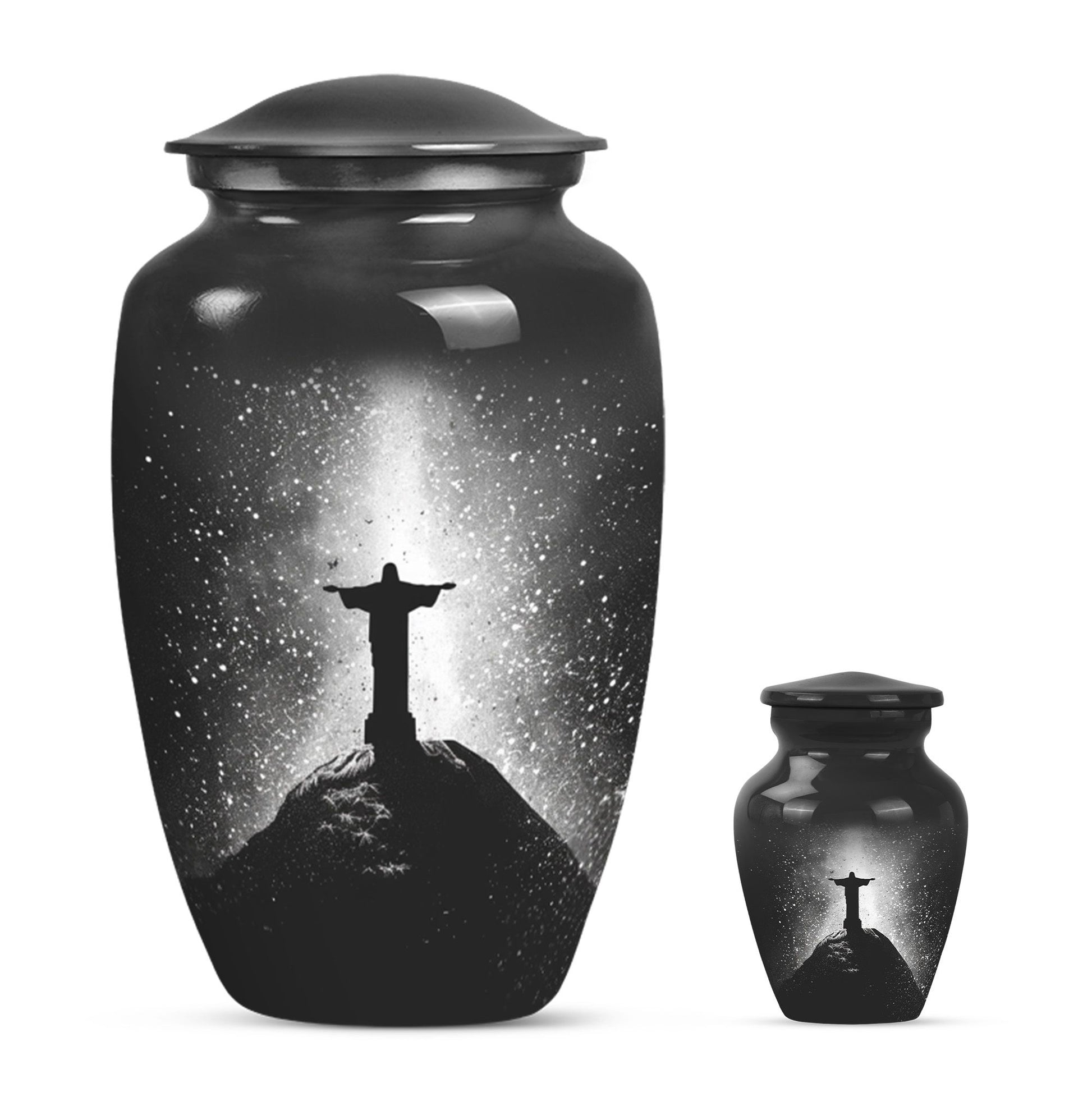 Classic 10-inch Gramophone themed cross urn