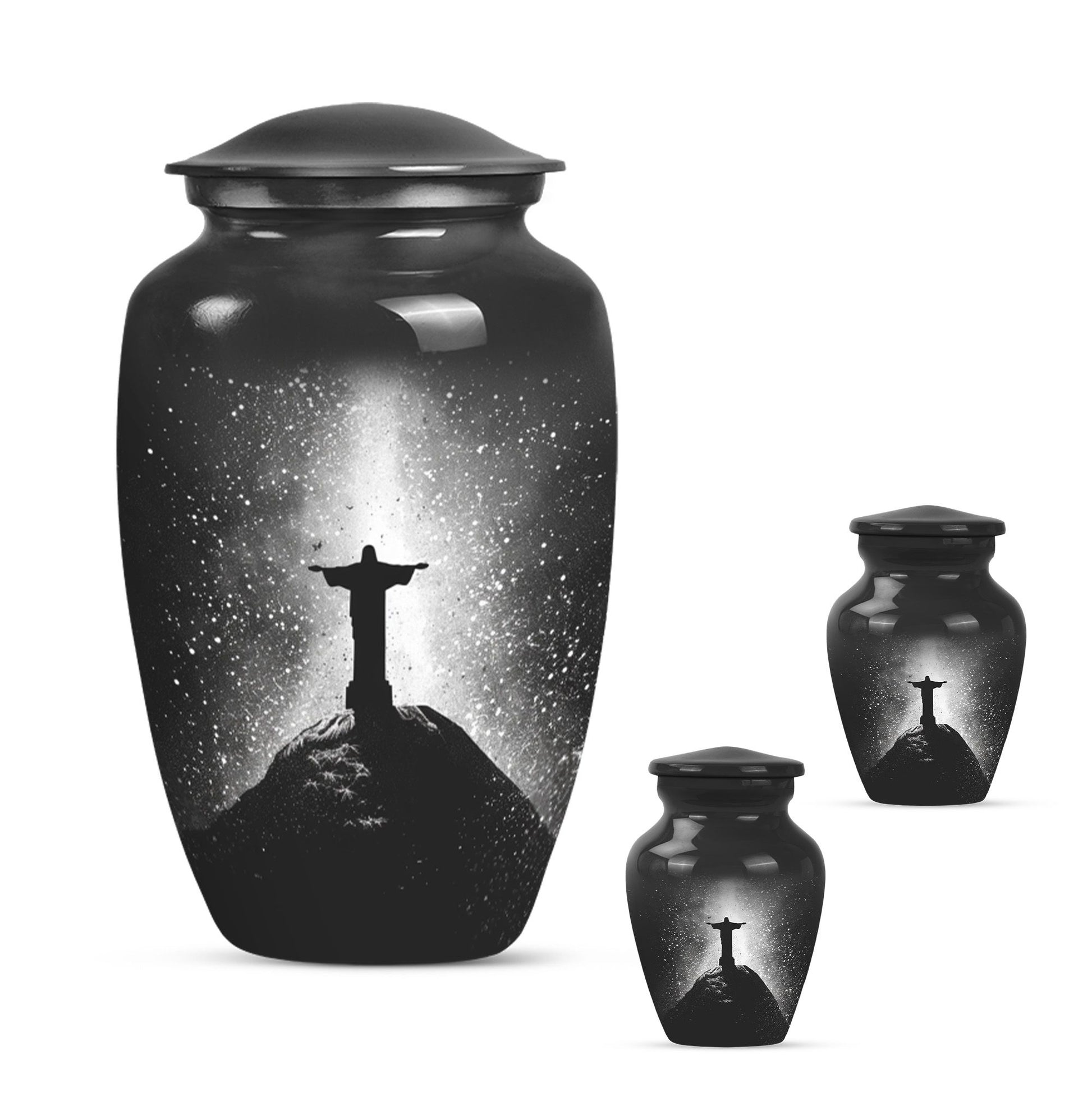 Classic 10-inch Gramophone themed cross urn