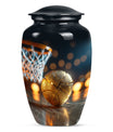 classic basketball urn, memorial burial funeral cremation